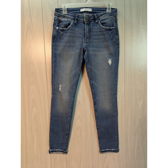 Kancan Womens Estilo Stretch Skinny Denim  blue Jeans Mid-Rise 5/26 - Picture 1 of 10